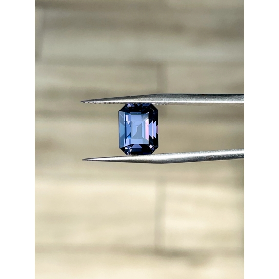 3.95ct Purplish Blue Spinel Rectangle 