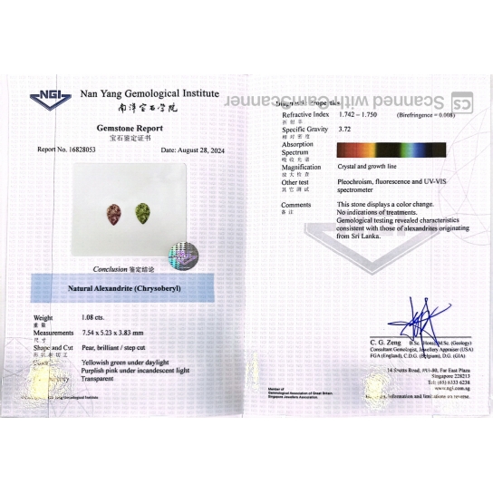 1.08ct Alexandrite 