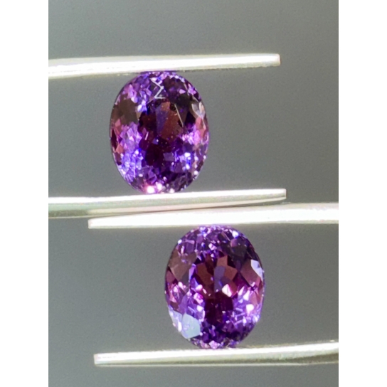 7.66ct Brilliant Faceted Amethyst Pair