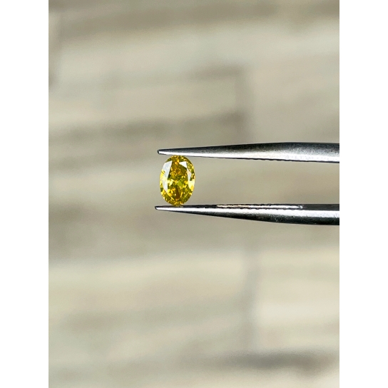 0.30ct Greenish Orangy Yellow Diamond 