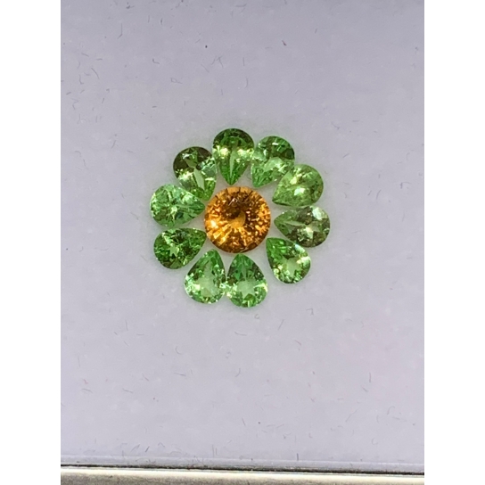 Yellow Sapphire & Green Tsavorite