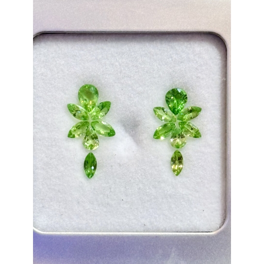 2.65ct Brilliant Cut Tsavorite Set