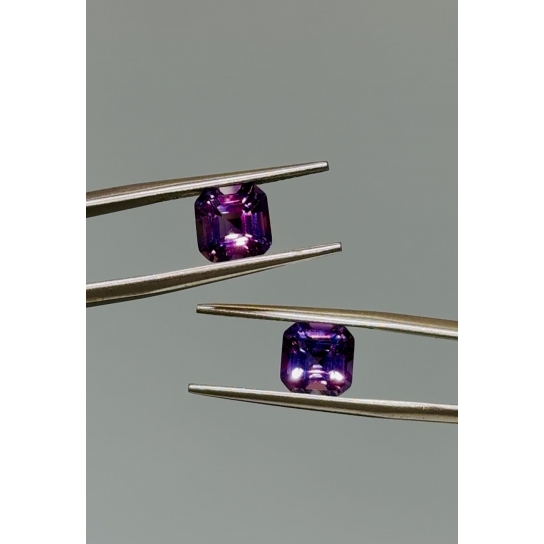3.46ct Excellent Faceted Amethyst Pair