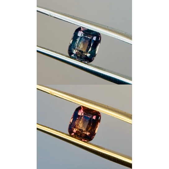 1.49ct Excellent Faceted Unheated Colour Changing Sapphire AIG certified 