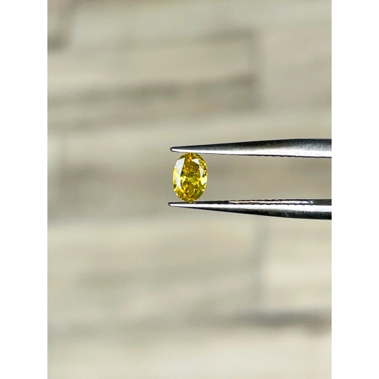 0.30ct Greenish Orangy Yellow Diamond 