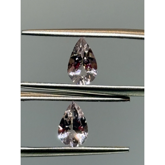 1.37ct Excellent Faceted Morganite Pair