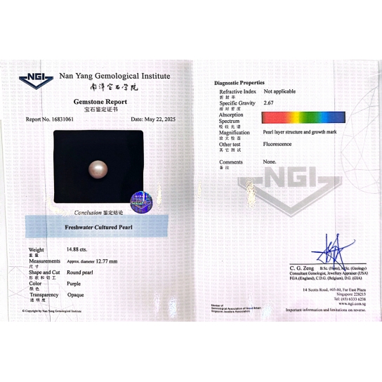 14.88ct Pearl (NGI Certified)